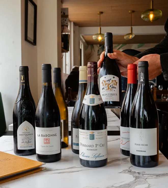 Les vins carte restaurant